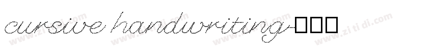 cursive handwriting字体转换